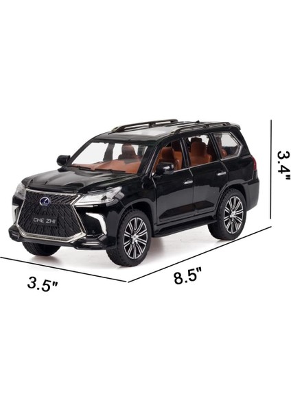 Zarif Araba Modeli 1/24 Lexus 570 Off-Road Lüks Suv Model Araba, Çinko Alaşım Geri Çekin Oyuncak Araba Çocuklar Için Ses ve Işık ile Erkek Kız Hediye (Yurt Dışından) fırsatları
