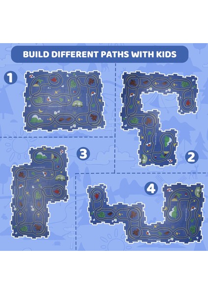 Puzzle Racer Çocuk Araba Pist Oyun Seti Yürüyor Yapboz Dıy Montaj Elektrikli Araba, Çocuk Eğitici Montessori Oyuncakları, Çocuklar Için Noel Çorabı Doldurucu Hediyesi 3+ (Yurt Dışından) modelleri