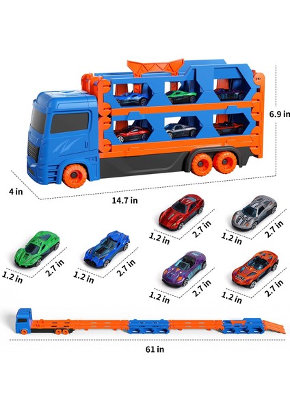 3 4 5 6 Yaşındaki Erkek Çocuklar Için Bebek Oyuncakları, Döküm Taşıma Kamyonu Araba Oyuncakları Erkek Çocuklar Için 61 Inç Yarış Pisti, Çocuk Erkek Kız Çocukları Için Bebek Araba (Yurt Dışından) fırsatları