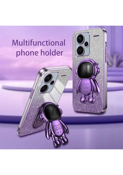 Xiaomi Redmi Note 13 Pro Plus 5g Kickstand Anti-Şok Elektroliz Kaplama Kapak (Yurt Dışından)
