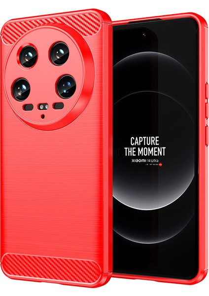 Xiaomi 14 Ultra TPU Karbon Fiber Doku Koruyucu Telefon Kapağı (Yurt Dışından)