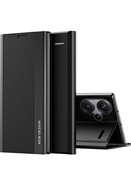 Xiaomi Redmi Note 13 Pro Plus 5g Düşme Önleyici Pc Kabuk Pu Deri Kapak (Yurt Dışından)