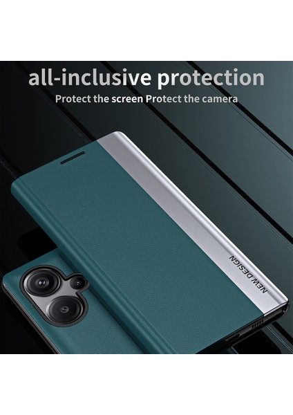 Xiaomi Redmi Note 13 Pro Plus 5g Düşme Önleyici Pc Kabuk Pu Deri Kapak (Yurt Dışından)