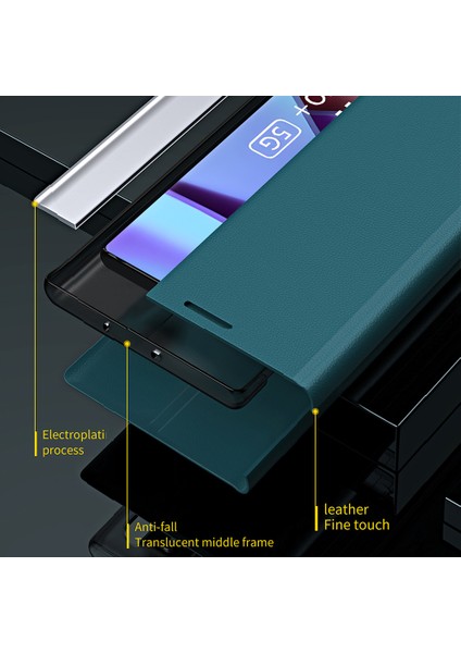 Xiaomi Redmi Note 13 Pro Plus 5g Düşme Önleyici Pc Kabuk Pu Deri Kapak (Yurt Dışından)