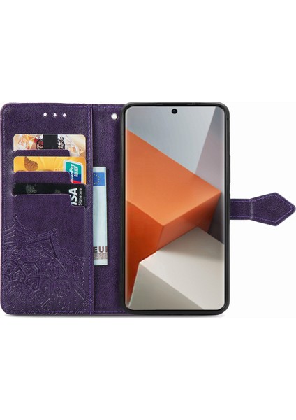 Xiaomi Redmi Note 13 Pro Plus 5g Deri Telefon Kılıfı Cüzdanı (Yurt Dışından)