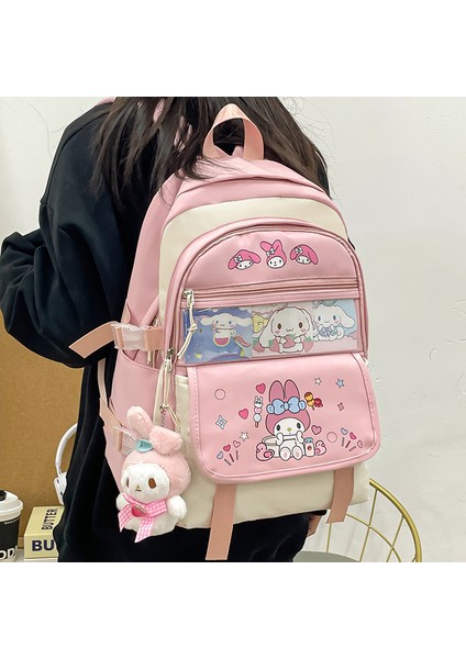 Practical Large Capacity School Bag For Primary And Secondary School Students To Reduce Burden, Cute Cartoon Printed Backpack For Girls (Yurt Dışından)