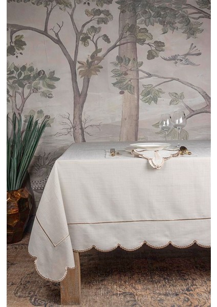 Zafir Taş Rengi 180X280 Masa Örtüsü