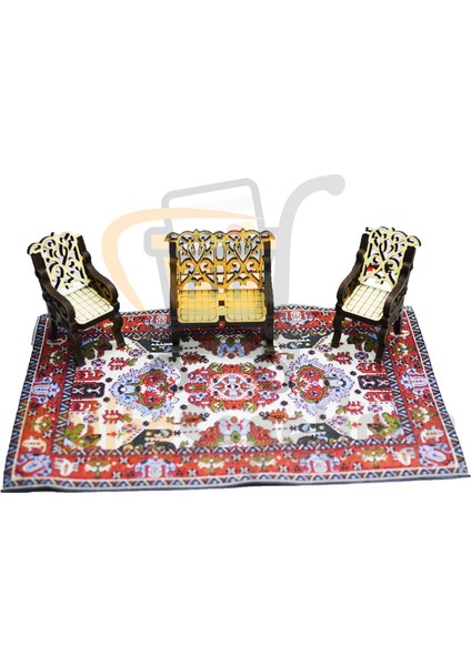 Minyatür Halı Dollhouse Dekorasyonu Mini Taban Halısı
