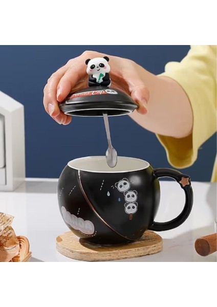 Kapaklı Panda Temalı Kupa Bardak