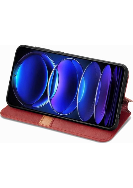 Xiaomi Redmi Note 12 Pro Plus 5g Eşkenar Dörtgen Baskı Deri Cüzdan Kapağı (Yurt Dışından)