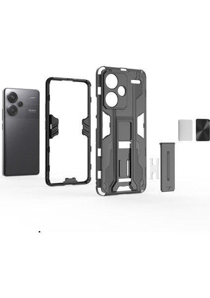 Xiaomi Redmi Note 13 Pro Plus 5g Pc + Tpu Çift Katmanlı Kickstand Telefon Kapağı (Yurt Dışından)
