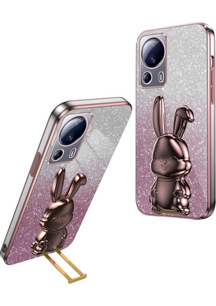 Xiaomi 13 Lite Glitter Tavşan Kickstand Telefon Kapağı (Yurt Dışından)