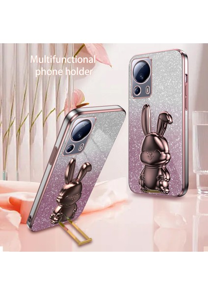 Xiaomi 13 Lite Glitter Tavşan Kickstand Telefon Kapağı (Yurt Dışından) fiyatları