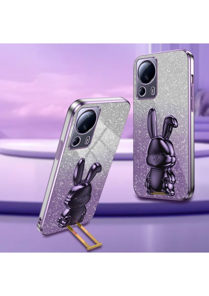 Xiaomi 13 Lite Glitter Tavşan Kickstand Telefon Kapağı (Yurt Dışından) fiyatları