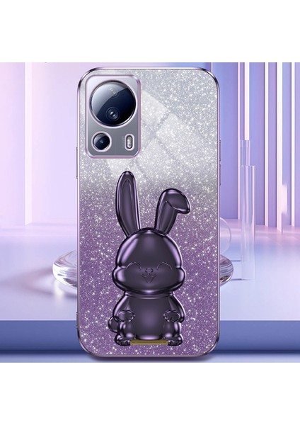 Xiaomi 13 Lite Glitter Tavşan Kickstand Telefon Kapağı (Yurt Dışından) indirimleri