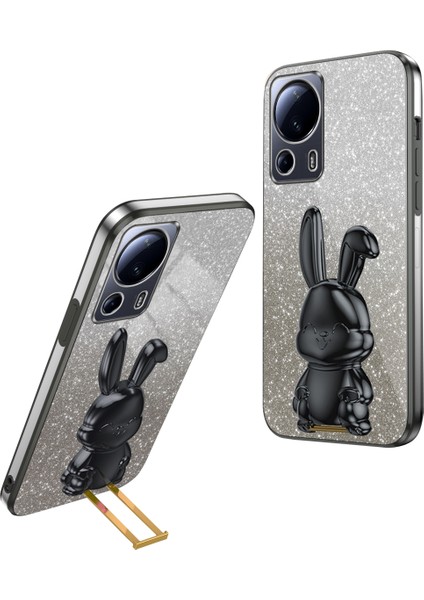 Xiaomi 13 Lite Glitter Tavşan Kickstand Telefon Kapağı (Yurt Dışından)