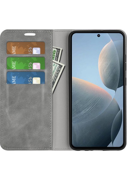 Poco X6 Pro 5g Pu Deri Manyetik Kapatma Cüzdan Telefon Kapağı (Yurt Dışından)