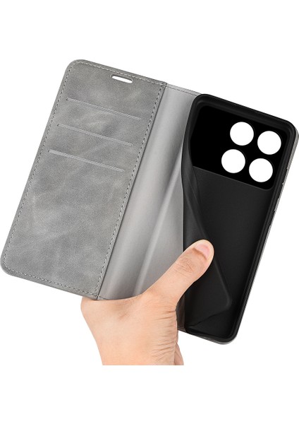 Poco X6 Pro 5g Pu Deri Manyetik Kapatma Cüzdan Telefon Kapağı (Yurt Dışından)