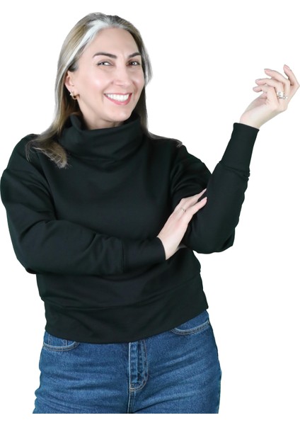 Kadın 2 Iplik Degaje Yaka Sweatshirt fiyatları