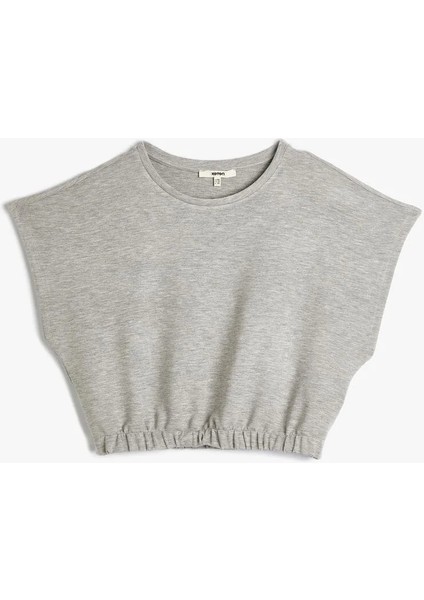 Kadın T-Shirt 4Sak50034Ek Gri
