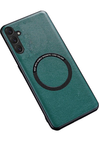 Samsung Galaxy A15 4g / 5g Deri+Tpu Telefon Kabuğu Magsafe ile Uyumlu (Yurt Dışından)