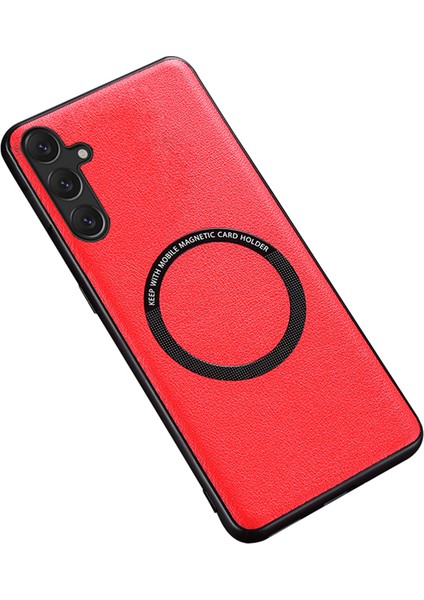 Samsung Galaxy A15 4g / 5g Deri+Tpu Telefon Kabuğu Magsafe ile Uyumlu (Yurt Dışından)