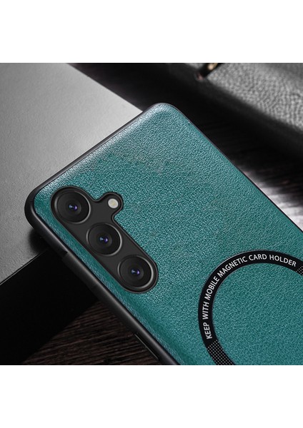 Samsung Galaxy A15 4g / 5g Deri+Tpu Telefon Kabuğu Magsafe ile Uyumlu (Yurt Dışından)