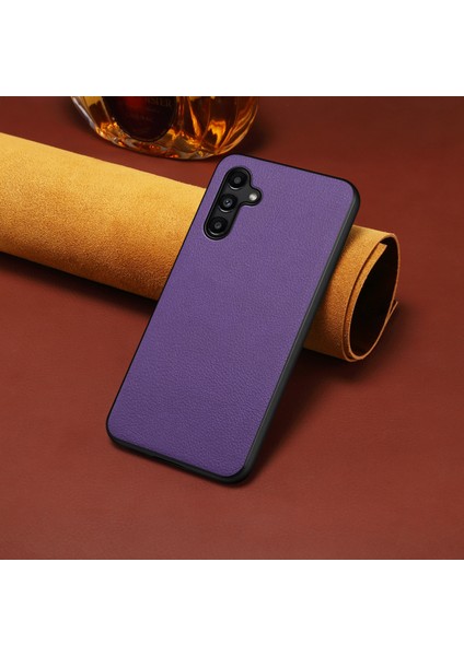 Samsung Galaxy A15 4g / 5g Hibrit Deri Kaplamalı Pc+Tpu Darbeye Dayanıklı Kapak (Yurt Dışından)
