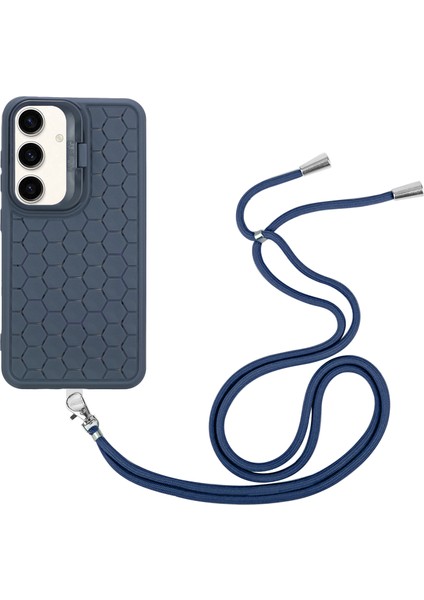 Samsung Galaxy S24 Plus Manyetik Lens Çerçevesi Kickstand Tpu Kapaklı Kordon (Yurt Dışından)