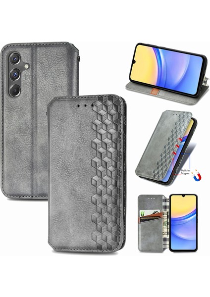 Samsung Galaxy A15 4g / 5g Darbeye Dayanıklı Kılıf Cüzdan Standlı Telefon Kapağı (Yurt Dışından)