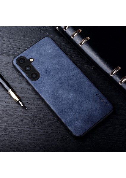 Samsung Galaxy A15 4g / 5g Parmak Izi Önleyici Deri + Pc + Tpu Kabuk (Yurt Dışından)