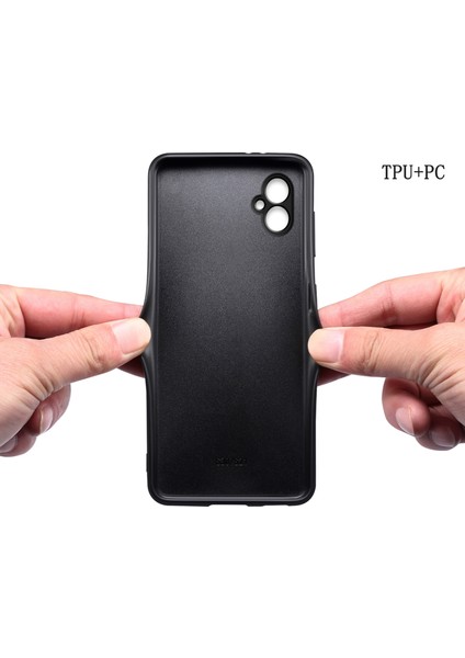 Samsung Galaxy A05 4g Pu Deri Kaplamalı Pc + Tpu Koruyucu Kaymaz Telefon Kapağı (Yurt Dışından)