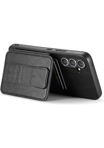 Samsung Galaxy S24 Plus Deri Kaplamalı Tpu Kart Tutucu Telefon Kapağı (Yurt Dışından)