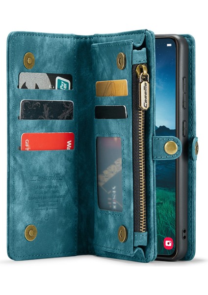 Samsung Galaxy S24 Plus Çıkarılabilir Deri Fermuar Cüzdan Telefon Kapağı (Yurt Dışından)