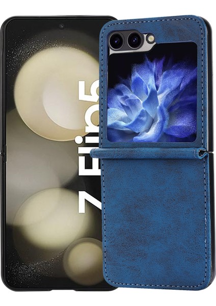 Samsung Galaxy Z Flip5 5g Darbeye Dayanıklı Pc+Pu Deri Telefon Kılıfı (Yurt Dışından)