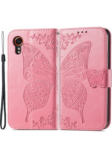 Samsung Galaxy Xcover 7 Manyetik Kılıf Deri Telefon Kılıfı (Yurt Dışından)