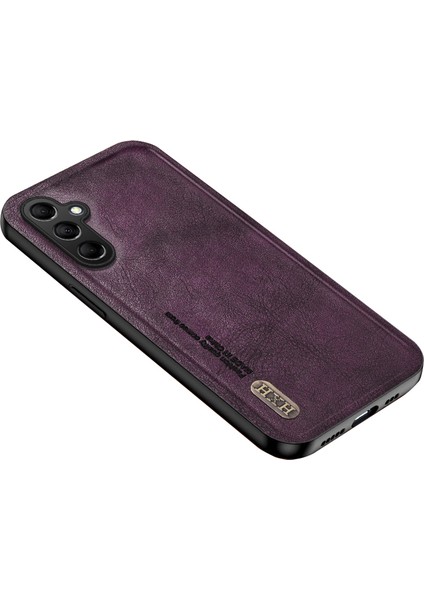 Samsung Galaxy S24 Vintage Tpu+Pu Koruyucu Kapak, Hassas Lens Kesimli (Yurt Dışından)