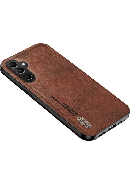 Samsung Galaxy S24 Vintage Tpu+Pu Koruyucu Kapak, Hassas Lens Kesimli (Yurt Dışından)