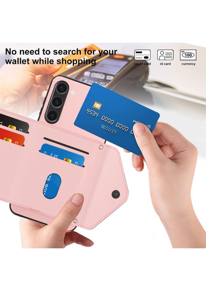 Samsung Galaxy S23+ Kart Çantası Kickstand Düşmeye Dayanıklı Kapak (Yurt Dışından) indirimleri