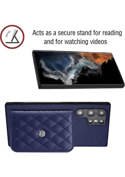 Samsung Galaxy S22 Ultra 5g Kart Çantası Kickstand Telefon Kapağı (Yurt Dışından)