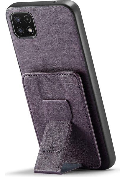 Samsung Galaxy A22 5g Kart Yuvaları Deri+Tpu Telefon Kılıfı (Yurt Dışından)