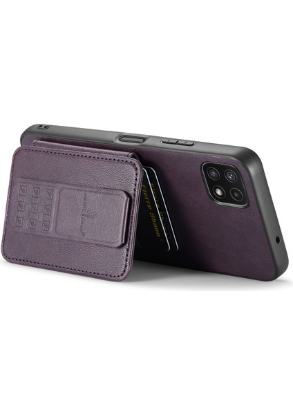 Samsung Galaxy A22 5g Kart Yuvaları Deri+Tpu Telefon Kılıfı (Yurt Dışından)