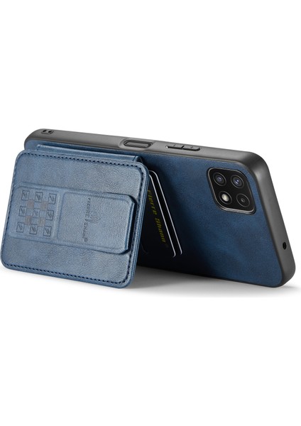 Samsung Galaxy A22 5g Kart Yuvaları Deri+Tpu Telefon Kılıfı (Yurt Dışından)