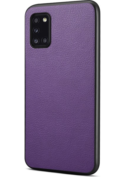 Samsung Galaxy A31 Buzağı Dokulu Yumuşak Deri Arka Kapak (Yurt Dışından)