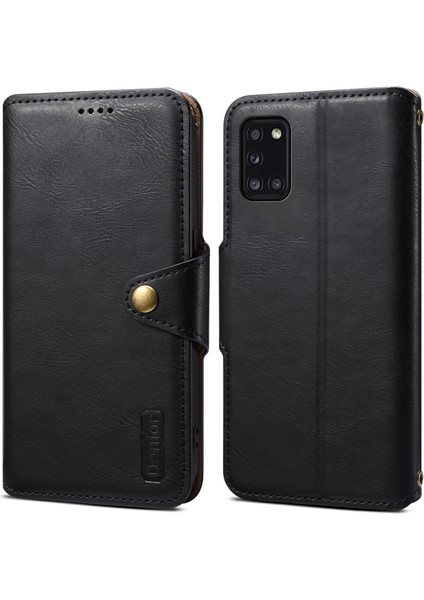Samsung Galaxy A31 Sığır Derisi Doku Pu Deri Folyo Flip Cüzdan Kapağı (Yurt Dışından)