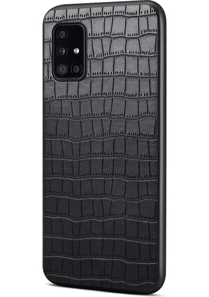 Samsung Galaxy A51 4g SM-A515 Pu Deri Kaplamalı Tpu+Pc Kaymaz Kavrama Telefon Kapağı (Yurt Dışından)