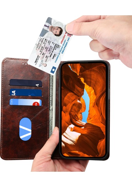 Samsung Galaxy S22 5g Pu Deri + Tpu Cüzdan Telefon Kabuğu Çizilmez Kılıf (Yurt Dışından)