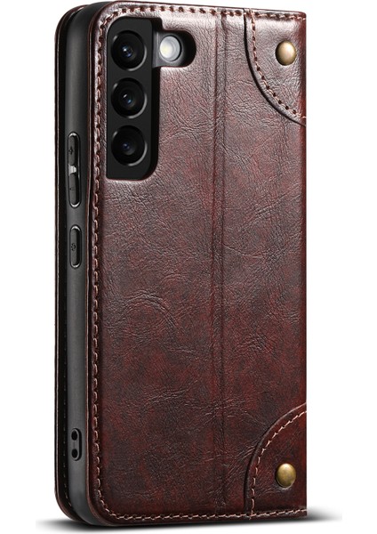 Samsung Galaxy S22 5g Pu Deri + Tpu Cüzdan Telefon Kabuğu Çizilmez Kılıf (Yurt Dışından)