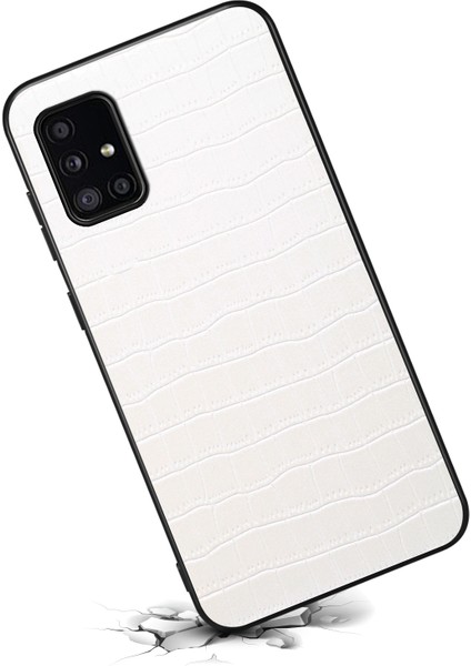 Samsung Galaxy A51 4g SM-A515 Pu Deri Kaplamalı Tpu+Pc Kaymaz Kavrama Telefon Kapağı (Yurt Dışından)