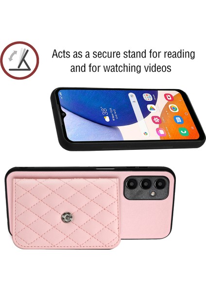 Samsung Galaxy A15 5g Kickstand Kart Çantası Anti-Düşme Telefon Kılıfı (Yurt Dışından)